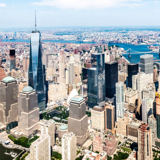 New York, vue d'hélicoptère